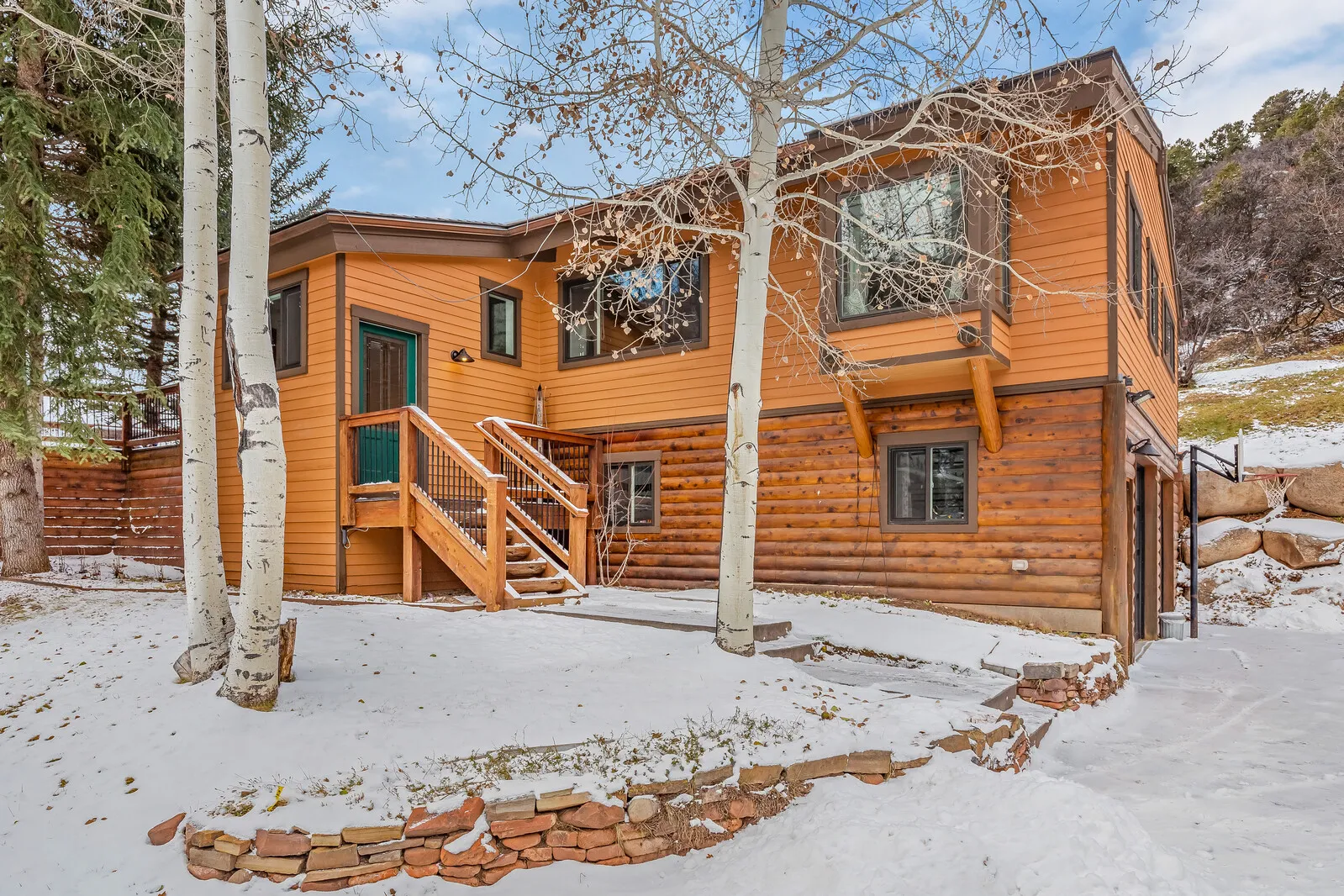 Guest house under fresh snow